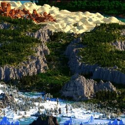 Niveria - 8000x8000 | 1.19+ | Landscape & Survival Map | Dungeon & Custom сave | Bedrock Support
